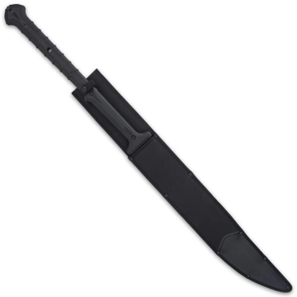 Combat Commander Two-Handed Spartan Sword and Sheath - Non-Reflective 1065 Carbon Steel Blade, Full-Tang, Nylon Fiber Handle, Shoulder Harness Scabbard, Your Covert Ops Defense Tool - Length 40" - Image 3