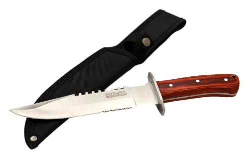 Defender Xtreme Full Tang Serrated Blade 11-inch Hunting Knife with ...