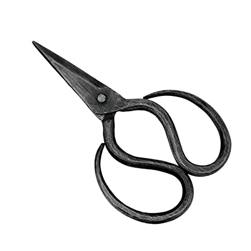 Hand Forged Medieval Scissor Wrought Iron Handmade Vintage Scissor Blacksmith Metal Craft Scissor for Classic Look Black Antique Finish Heavy Duty Sharp Scissor BY LIVING IDEAS
