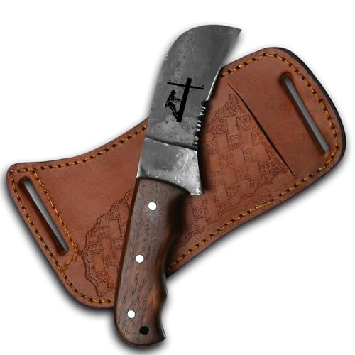 Hatf.Blade Lineman's Hawkbill Knife with Sheath - Wire Skinning Knife, Electrician Knife for Professionals, Heavy-Duty Utility Knife