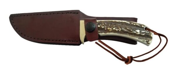 Uncle Henry Elk Horn 8.5in High Carbon S.S. Full Tang Fixed Blade Knife with a 4.25in Blade and Staglon Handle for Outdoor Survival, Camping and Hunting - Image 3