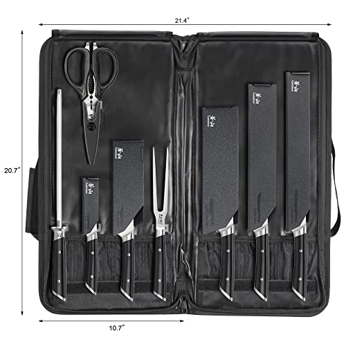 Cangshan HELENA Series German Steel Forged BBQ Knife Set (Black, 9-Piece Bag Set) - Image 3