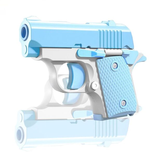 Fidget Toys Adults,1911 3D Printed Small Pistol Toys, Stress Relief Pistol Toys for Adults, Suitable for Relieving ADHD, Anxiety, Suitable Toys for Adults and Kids, Best Gift for Friends(Blue&White)