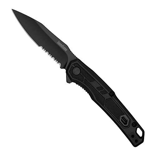 Kershaw Appa Folding Serrated Tactical Pocket Knife, Assisted Opening, 2.75 inch Serrated Black Blade and Handle, Small, Lightweight Every Day Carry - Image 3