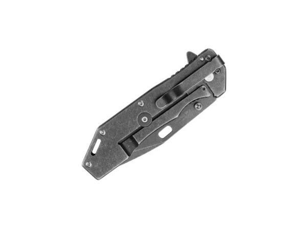 Kershaw Lifter (1302BW); Tactical Tanto Pocket Knife with 3.5 Inch 4Cr14 Steel Blackwashed Blade with Stainless Steel Blackwash Handle, SpeedSafe Assisted Opening and Deep-Carry Pocketclip; 3.2 OZ. - Image 3