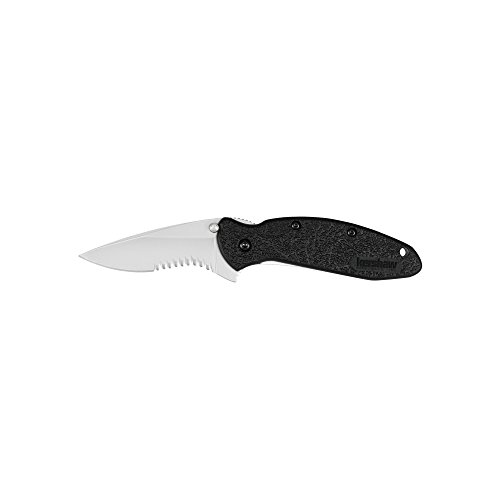 Kershaw Scallion Serrated Pocket Knife, 2.25” Stainless Steel Blade with Assisted Opening, Glass-Filled Nylon Handle with Single-Position Pocketclip, Small Folding Knife - Image 3