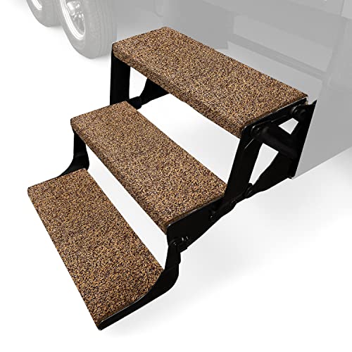 Prest-O-Fit 3-Pack 2-4027 Wraparound Jumbo RV Step Rug Brown 23 in. Wide