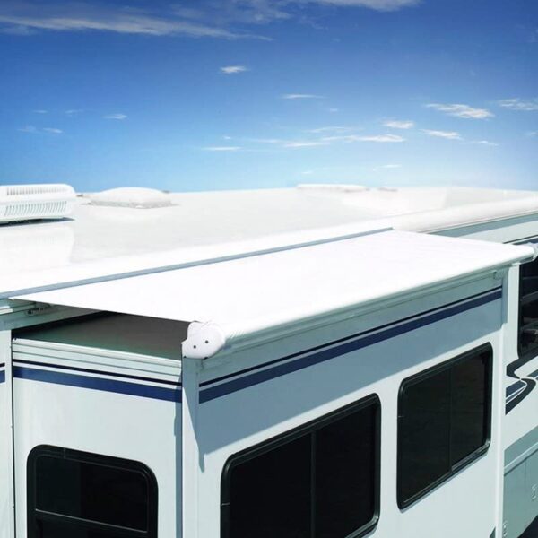 Slideout Topper Awning Replacement Fabric Cut to Fit (80", White)