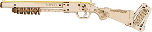 WOODEN.CITY - Rubber Band Model Wooden Shotgun - Wooden Gun Puzzle Judgment Day RMT-870 - Wooden Rubber Band Gun Puzzles for Adults - Elastic Precision Rubber Band Gun - DIY Rubber Band Gun