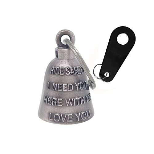 Colorful Motorcycle Bell with Hanger for Biker, Good Luck Biker Bells & Motorcycle Accessories, Key Chain for Luck