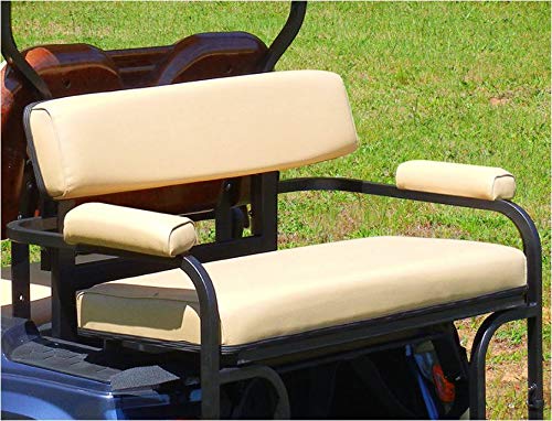 Golf Cart 2 in 1 Combo Seat Kit & Golf Bag Carrier- Stone for Yamaha Drive 2 Golf Carts 2017+ - Image 2