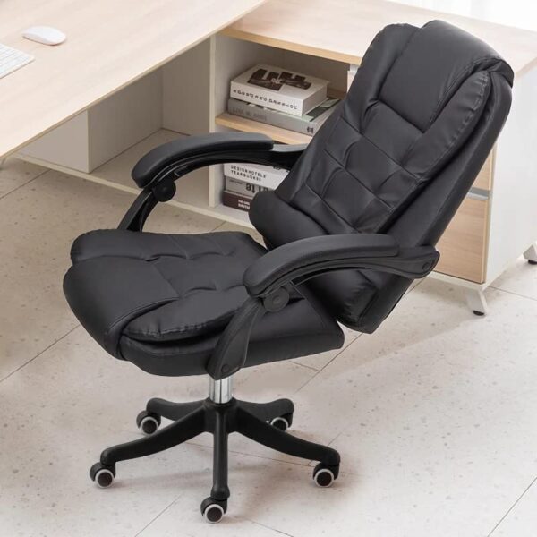 Home Work Chair Boss Chair Office Chair Ergonomic Soft and Comfortable Office Home Computer Chair Fixed arm Swivel Chair - Image 3