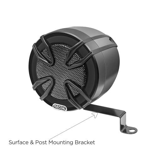 RECOIL R3B-Q Quad Bluetooth Speakers System, Super Loud 3” Speakers, 360 Watts Class-D Amplifier with Built-in Bluetooth, Waterproof Wireless Remote,ATV, Motorcycle, Golf Cart & 12 Volt Vehicles - Image 3