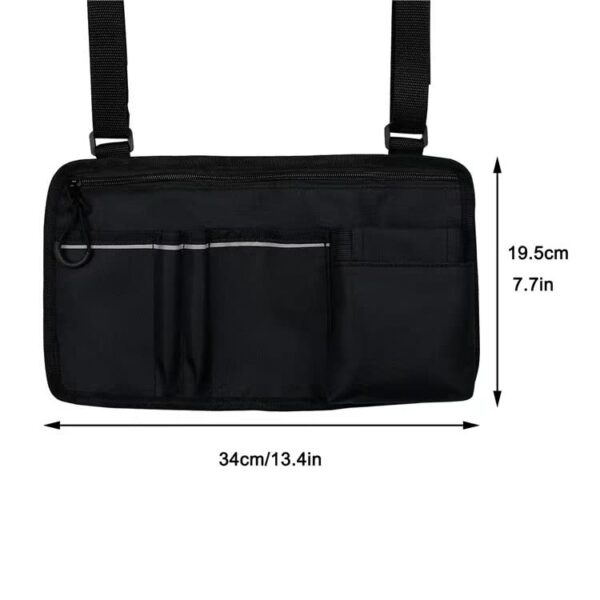 Walker Bag, Foldable Walker Storage Bag, Stronger Than Other Walker Basket, Basket for Walker with Multiple Pockets & Never Tipping Over, Big Capacity & Never Tipping Over, Best Gift for Family - Image 3