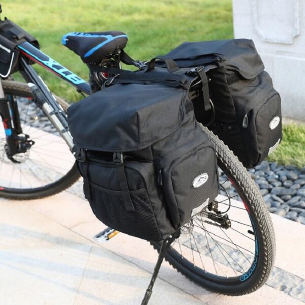 Waterproof Heavy Duty Electric Bike Ebike Bicycle Rear Rack Saddle Bags - Image 3