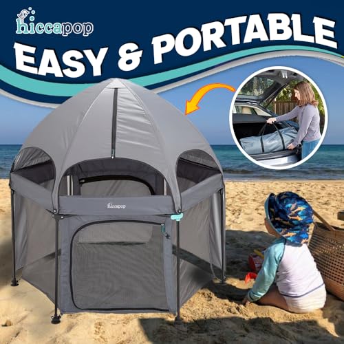 hiccapop Playpod Portable Play Yard - Indoor/Outdoor Travel Playpen for Babies - Image 3
